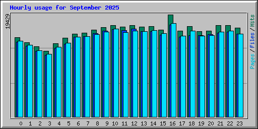 Hourly usage for September 2025